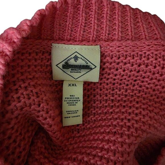 St Johns Bay Retro Pullover Sweater Womens Size 2XL Pink - Picture 6 of 7